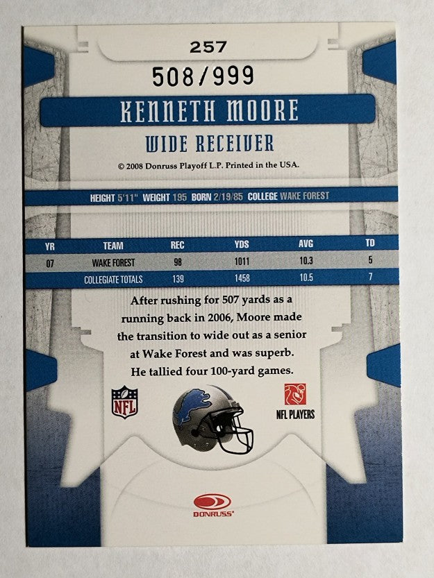 2008 Leaf Limited #257 Kenneth Moore RC