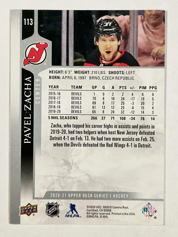 2020-21 Upper Deck #113 Pavel Zacha