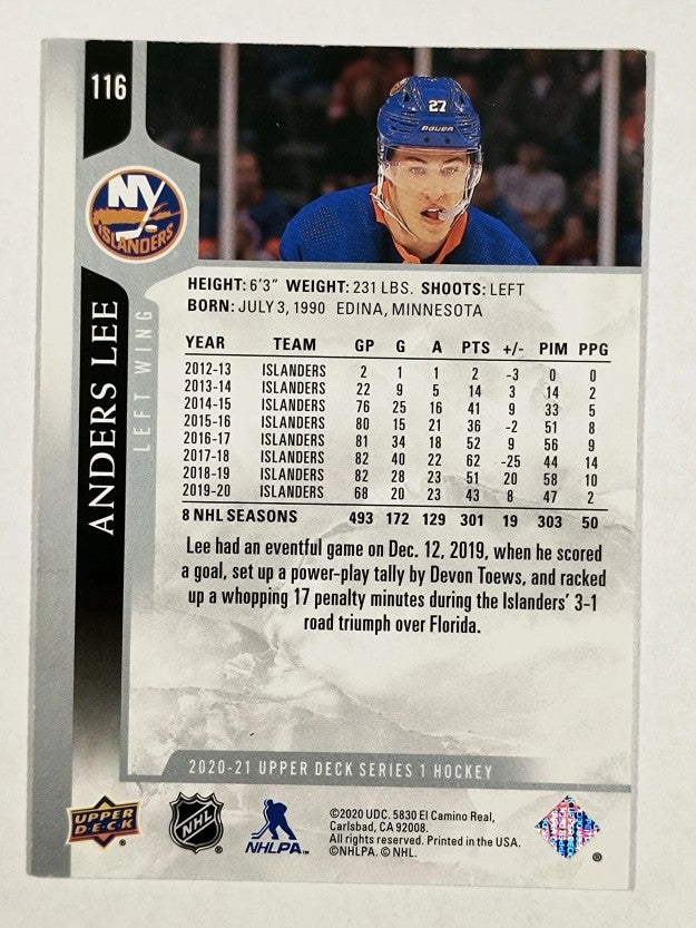2020-21 Upper Deck #116 Anders Lee