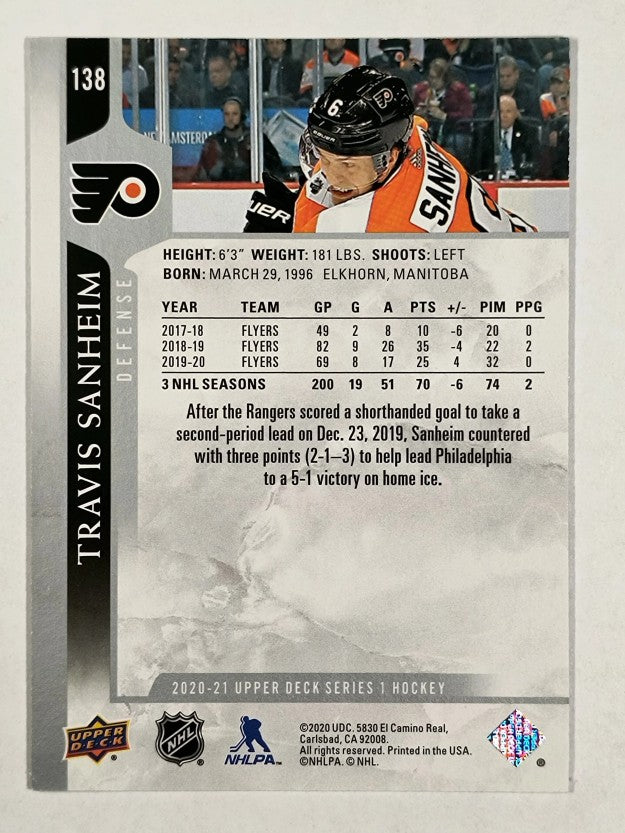 2020-21 Upper Deck #138 Travis Sanheim
