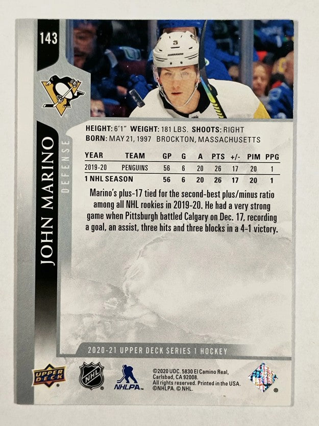 2020-21 Upper Deck #143 John Marino