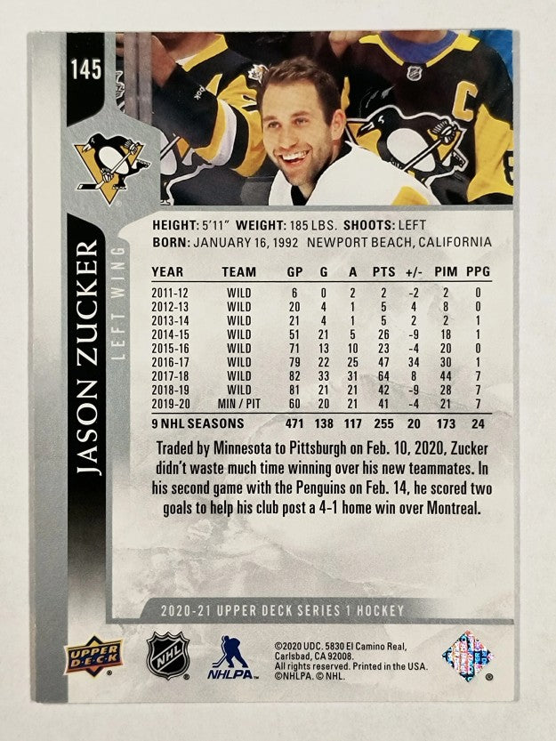 2020-21 Upper Deck #145 Jason Zucker