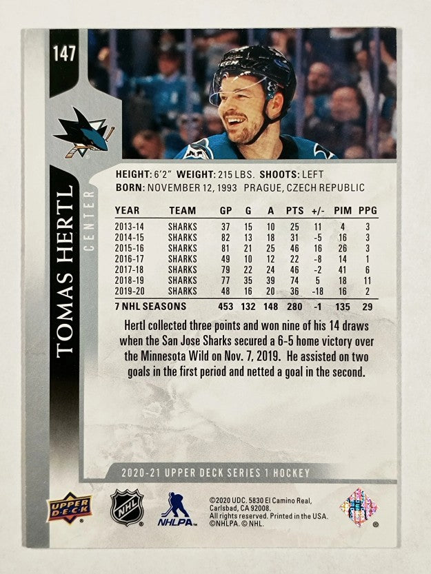 2020-21 Upper Deck #147 Tomas Hertl