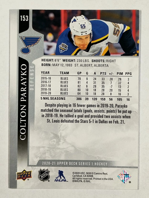 2020-21 Upper Deck #153 Colton Parayko