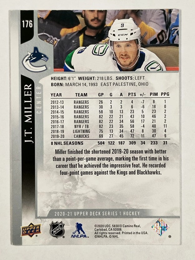 2020-21 Upper Deck #176 J.T. Miller