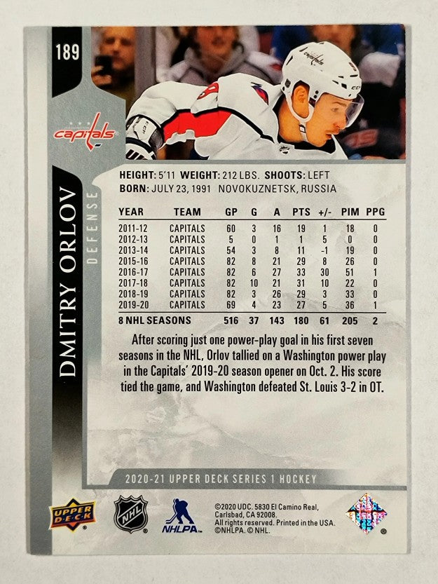 2020-21 Upper Deck #189 Dmitry Orlov