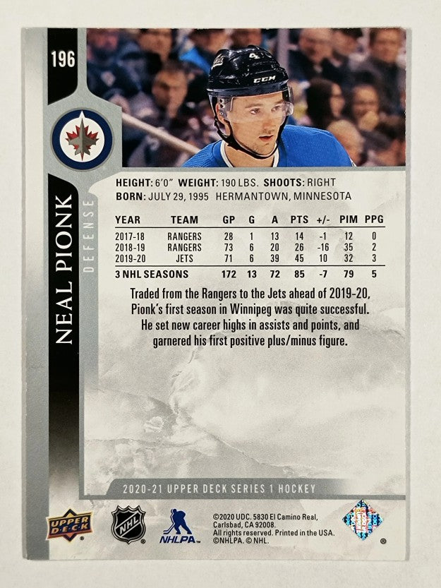 2020-21 Upper Deck #196 Neal Pionk