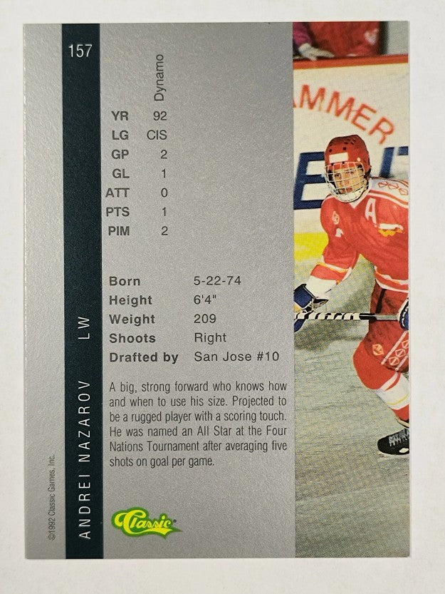 1992 Classic Four Sport #157 Andrei Nazarov