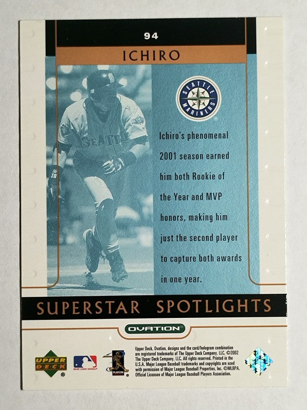 2002 Upper Deck Ovation #94 Ichiro Suzuki SS