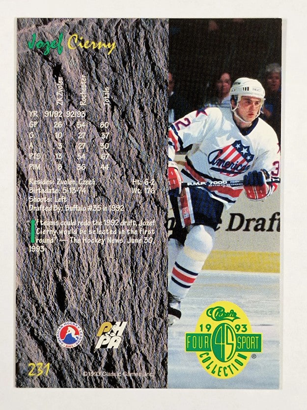 1993 Classic Four Sport #231 Jozef Cierny