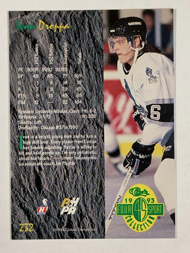 1993 Classic Four Sport #232 Ivan Droppa