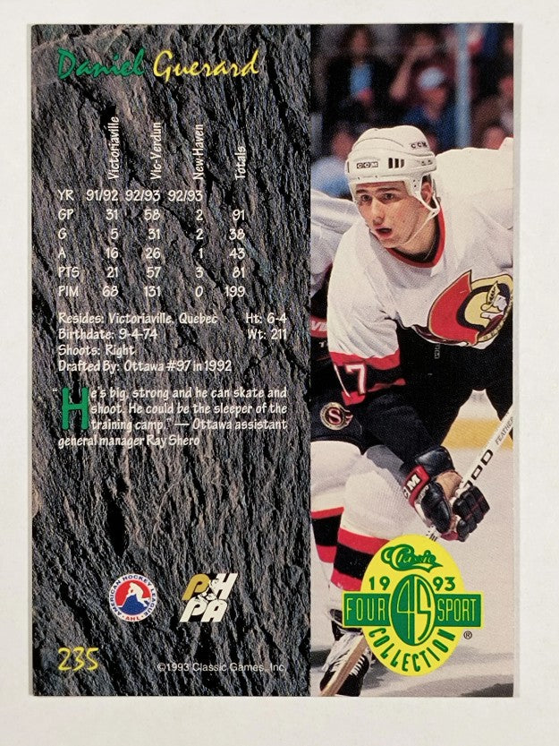1993 Classic Four Sport #235 Daniel Guerard