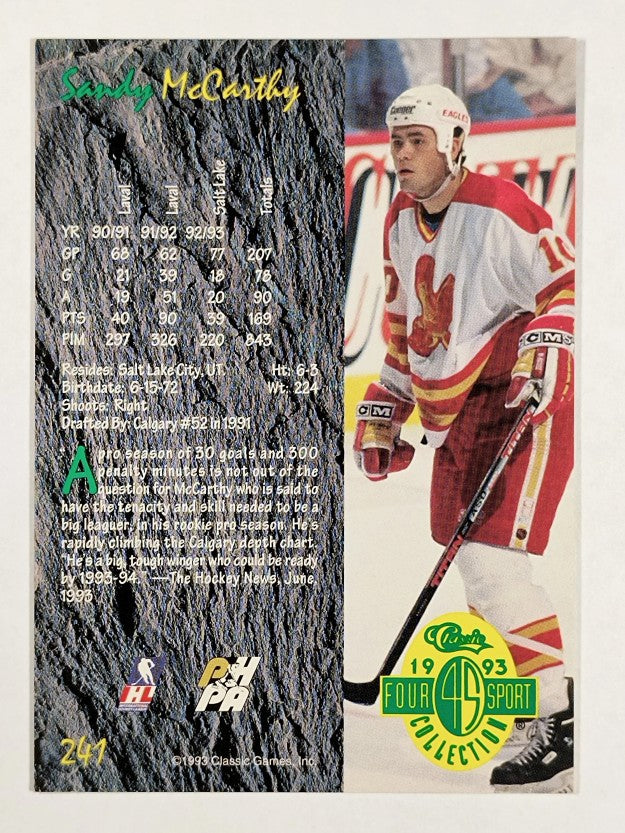 1993 Classic Four Sport #241 Sandy McCarthy