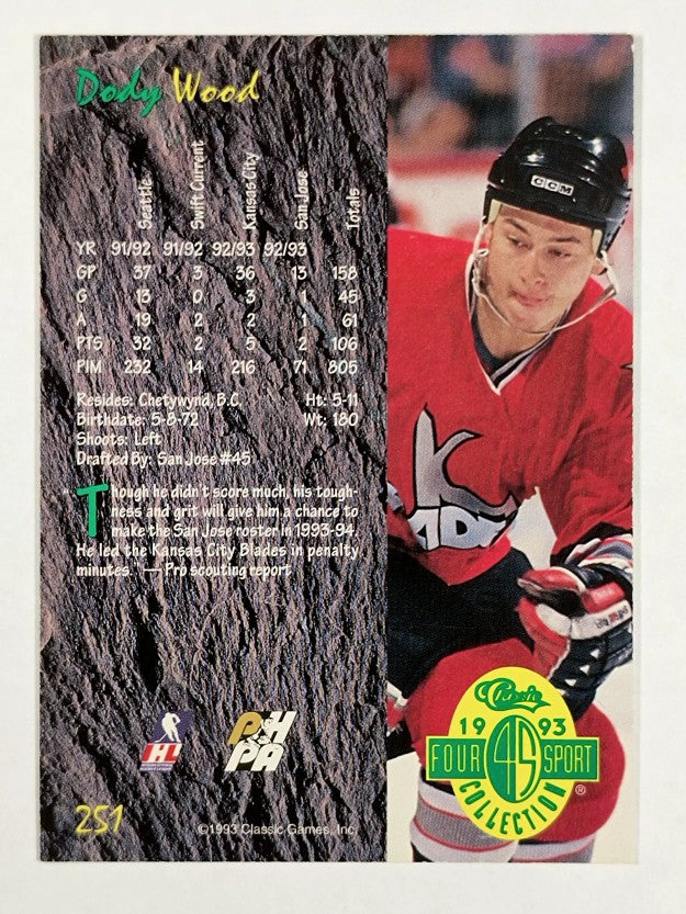 1993 Classic Four Sport #251 Dody Wood