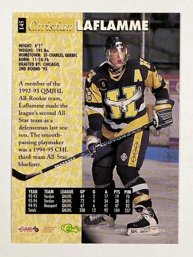 1995 Classic Five Sport #145 Christian Laflamme