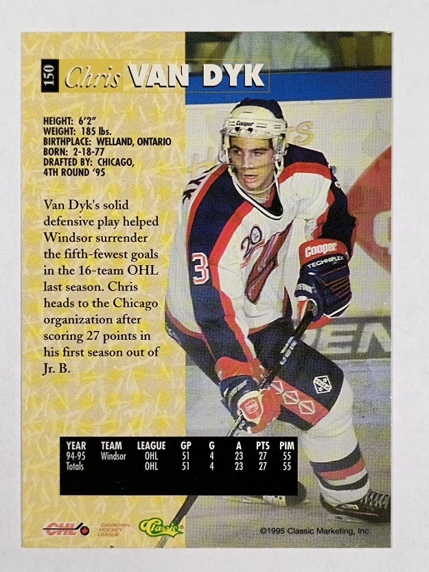 1995 Classic Five Sport #150 Chris Van Dyk