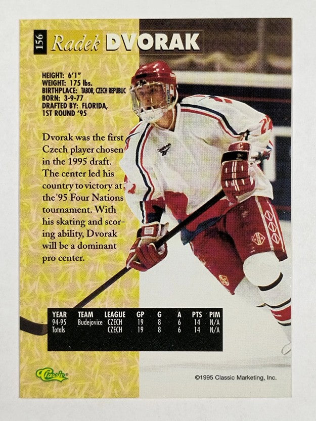 1995 Classic Five Sport #156 Radek Dvorak