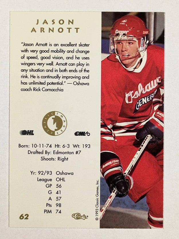1993-94 Images Four Sport #62 Jason Arnott