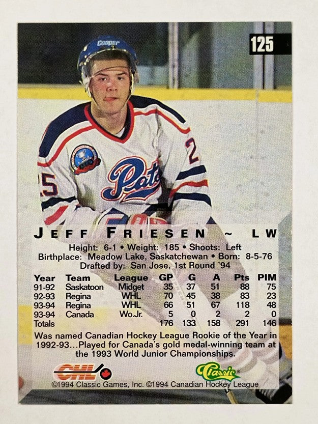 1994 Classic Four Sport #125 Jeff Friesen