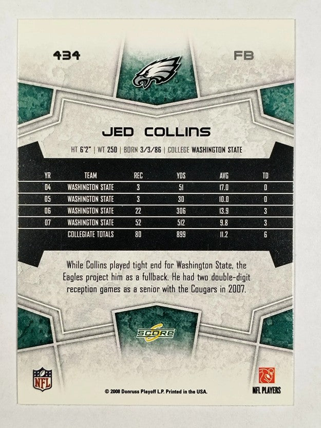 2008 Score #434 Jed Collins RC