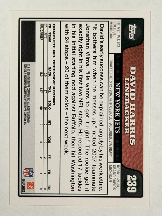 2008 Topps #239 David Harris