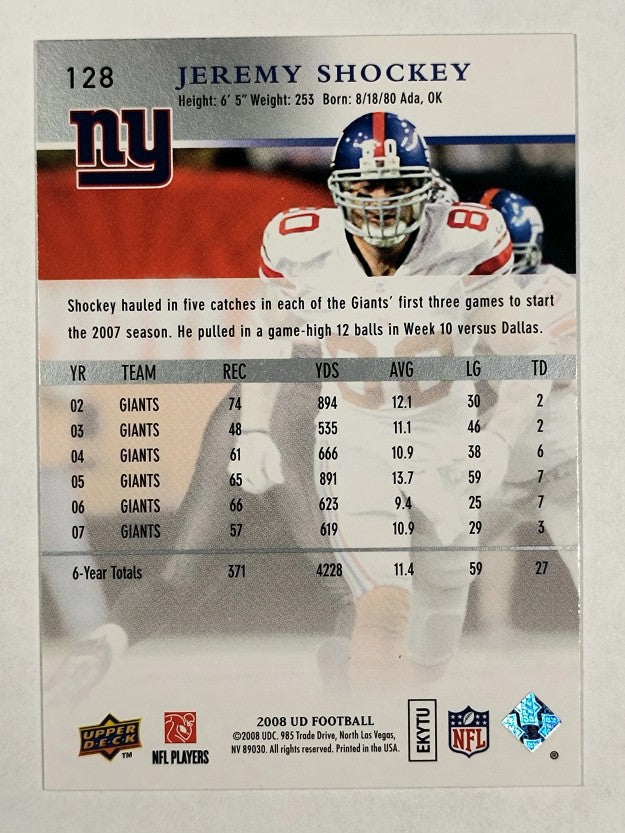 2008 Upper Deck #128 Jeremy Shockey