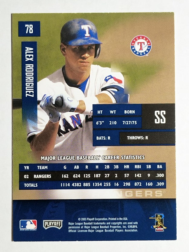 2003 Playoff Prestige #78 Alex Rodriguez
