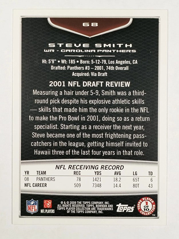 2009 Bowman Draft #68 Steve Smith