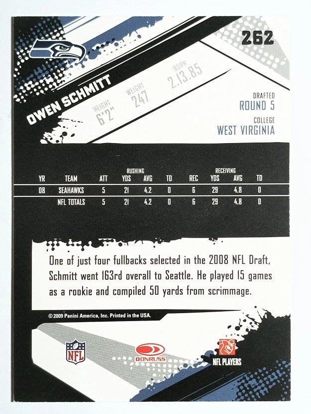2009 Score Glossy #262 Owen Schmitt