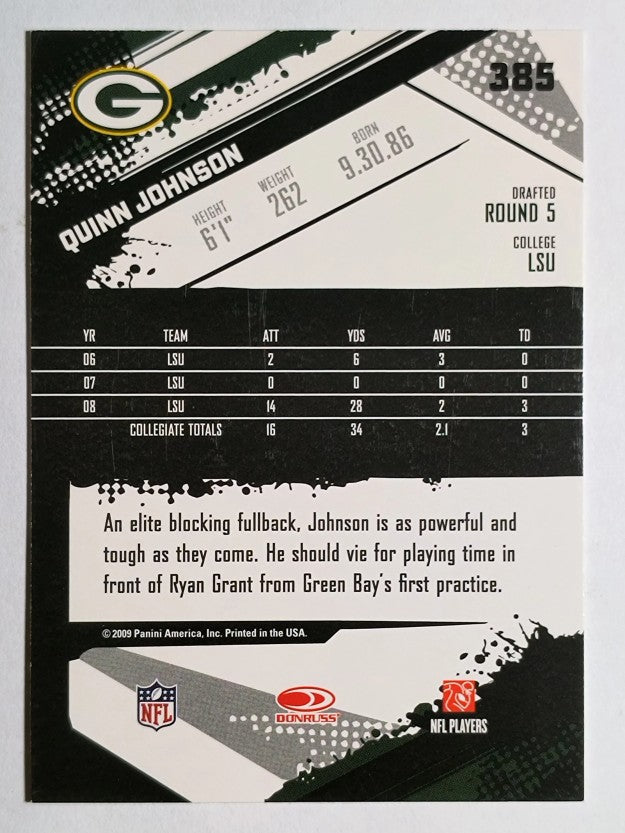 2009 Score #385 Quinn Johnson RC