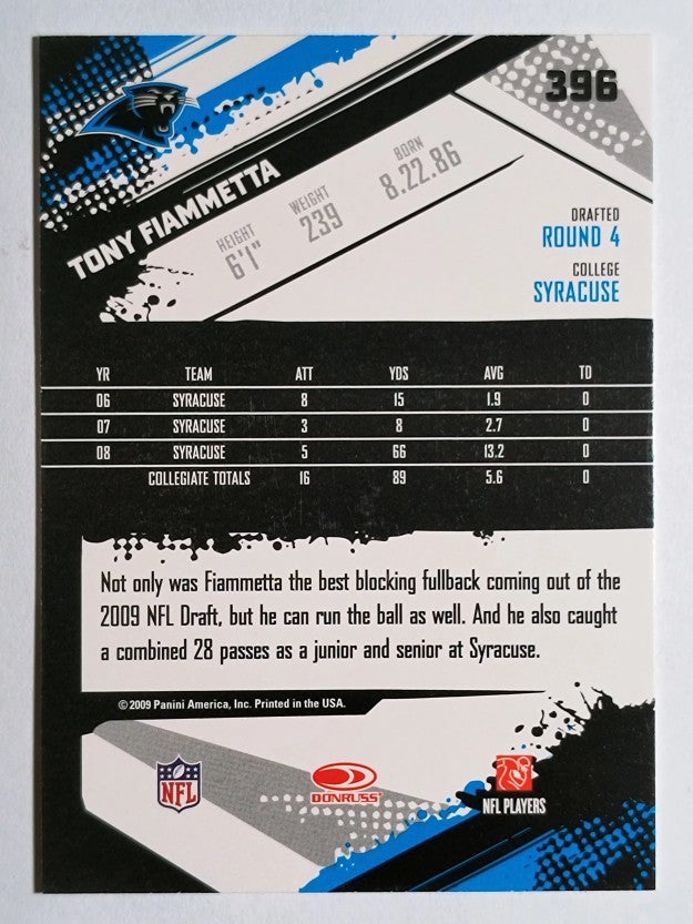 2009 Score #396 Tony Fiammetta RC