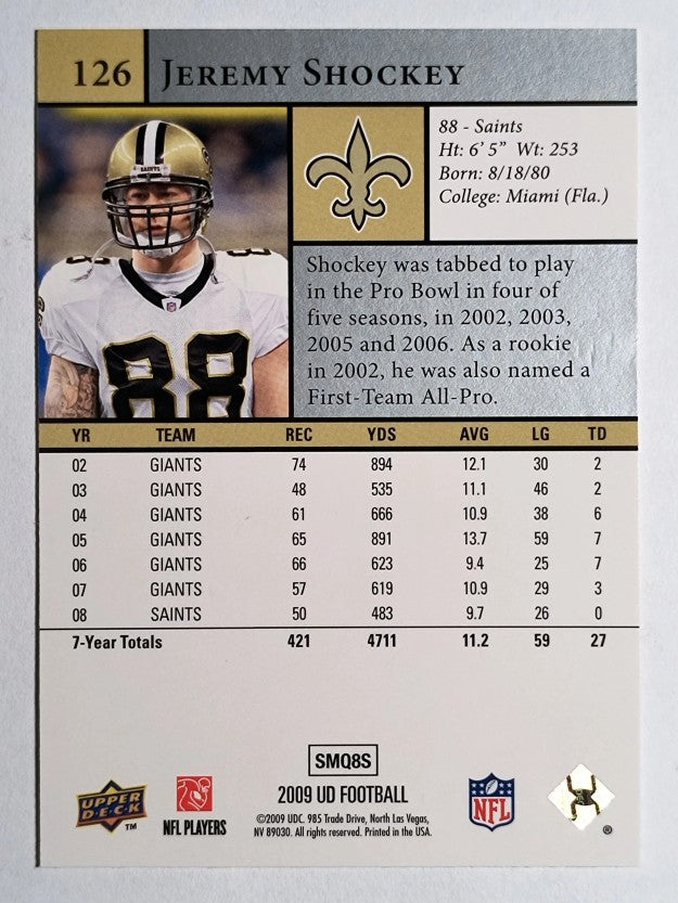 2009 Upper Deck #126 Jeremy Shockey