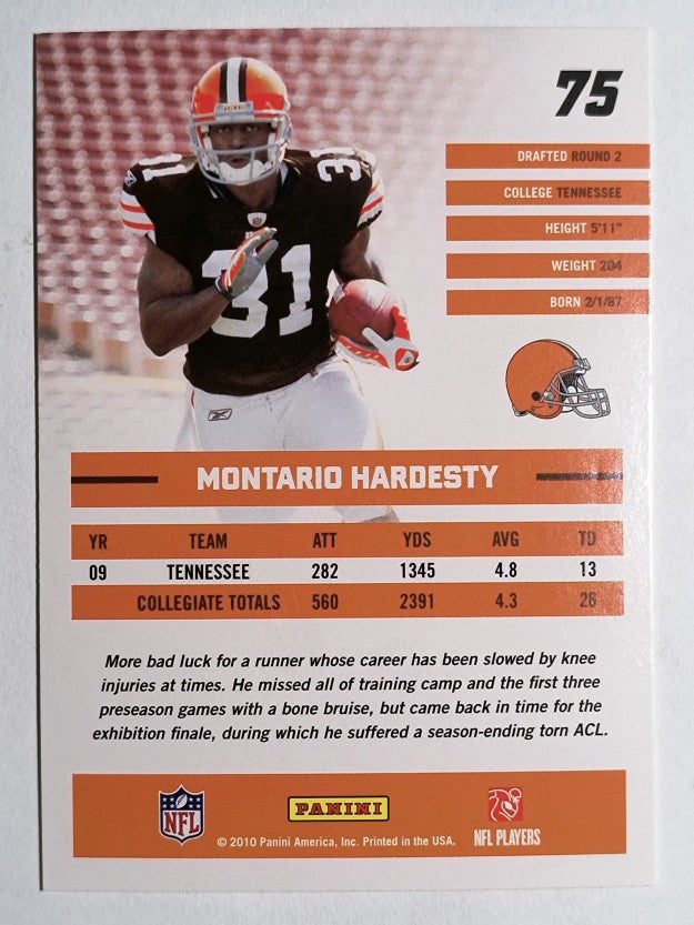 2010 Donruss Rated Rookies #75 Montario Hardesty