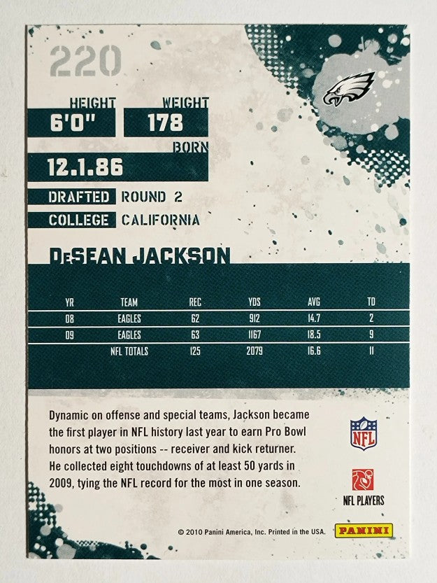 2010 Score #220 DeSean Jackson