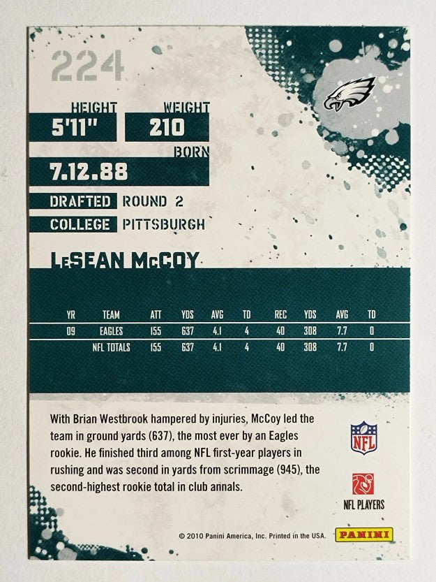 2010 Score #224 LeSean McCoy
