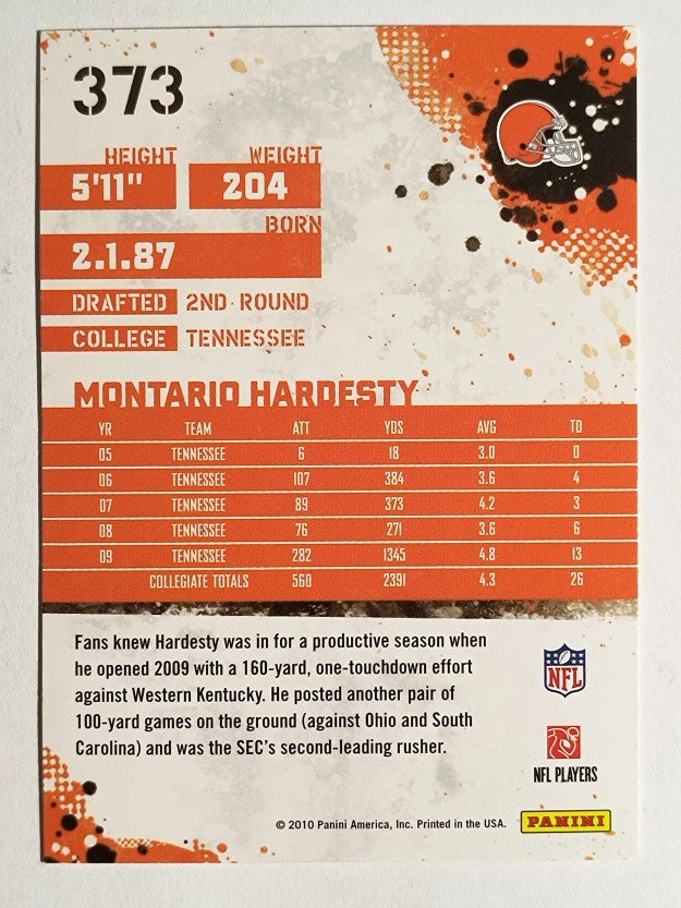 2010 Score #373 Montario Hardesty RC