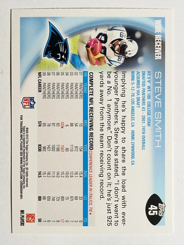 2010 Topps #45 Steve Smith