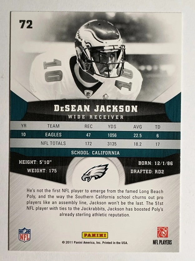 2011 Panini Gridiron Gear #72 DeSean Jackson