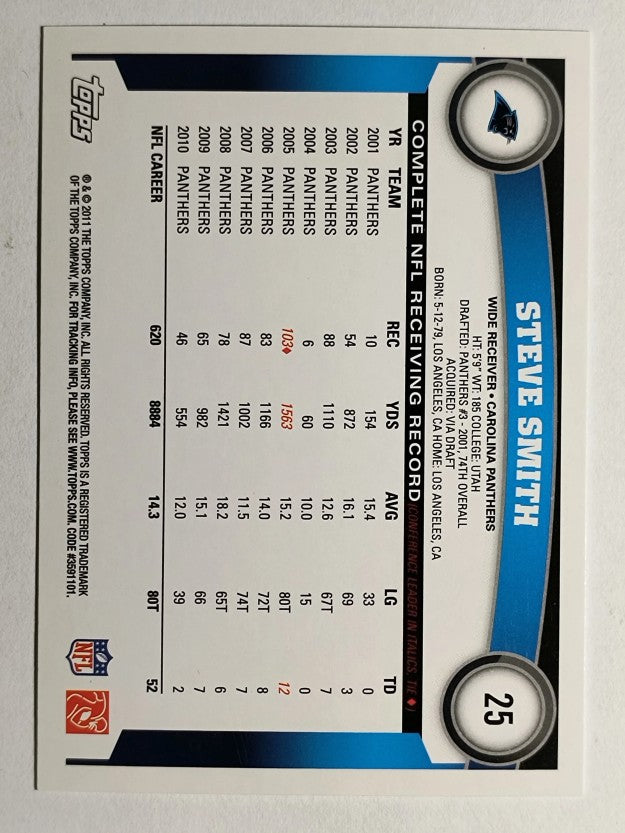 2011 Topps #25 Steve Smith