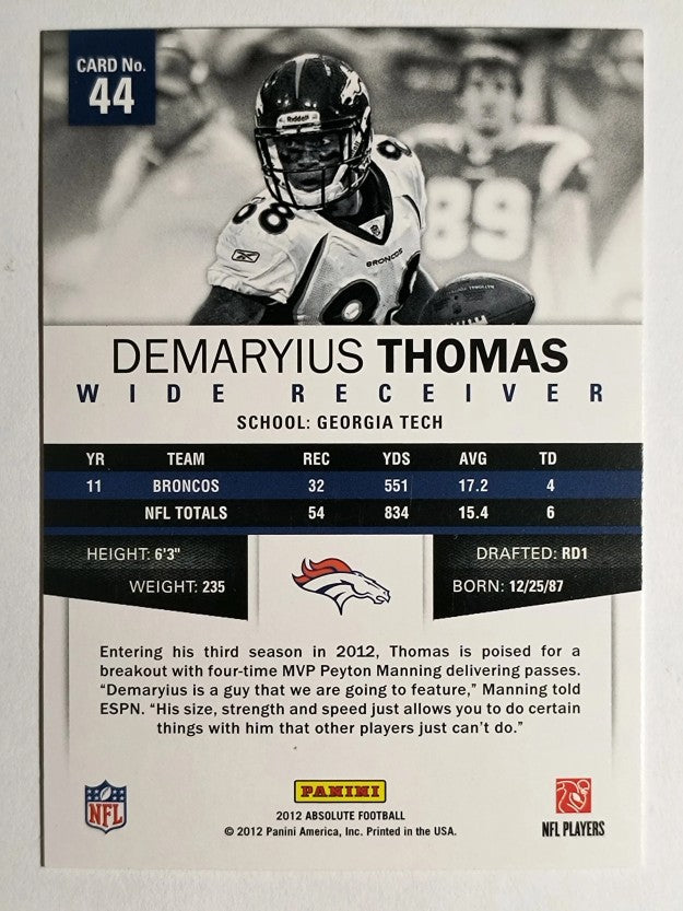 2012 Absolute Retail #44 Demaryius Thomas