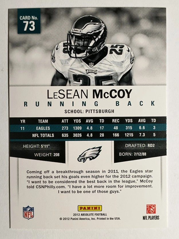 2012 Absolute Retail #73 LeSean McCoy