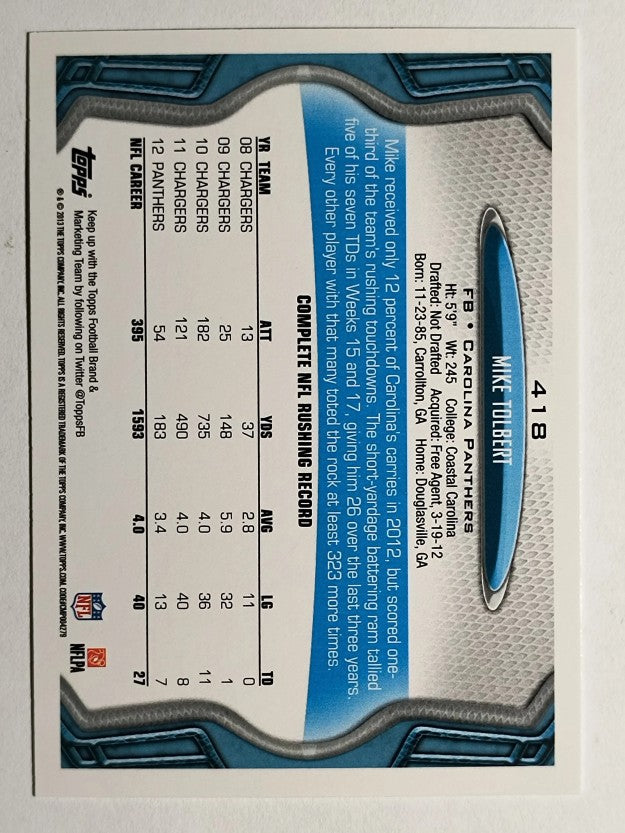 2013 Topps #418 Mike Tolbert