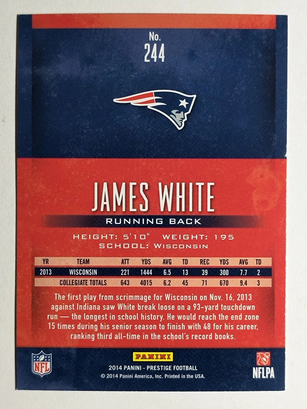 2014 Prestige #244 James White RC