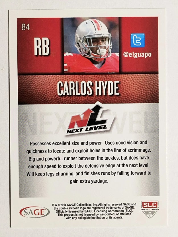 2014 SAGE HIT #84 Carlos Hyde NL