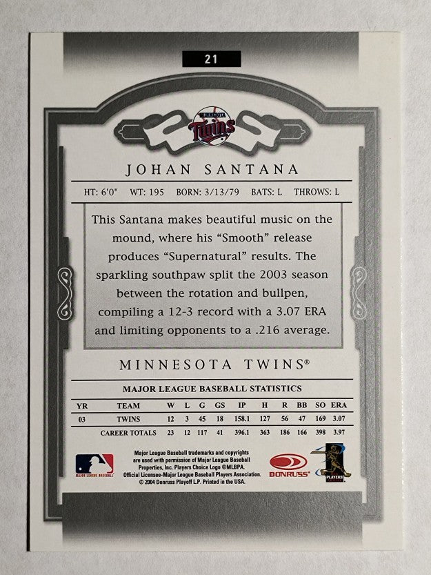 2004 Donruss Classics #21 Johan Santana