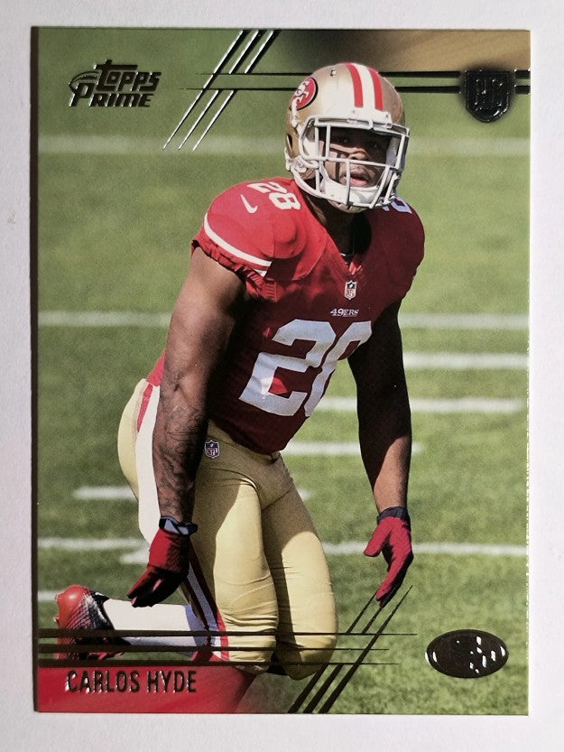 2014 Topps Prime #131A Carlos Hyde RC/hands down by knees