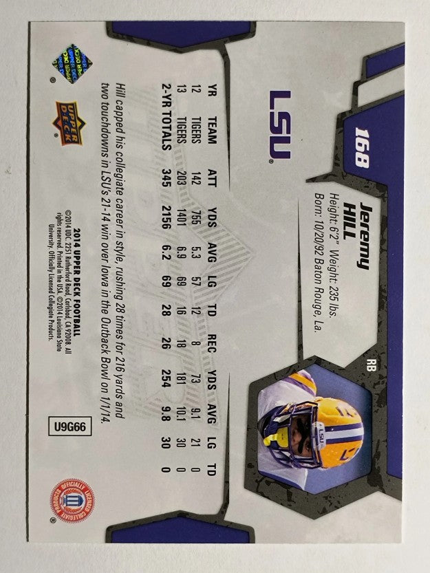 2014 Upper Deck #168 Jeremy Hill SP