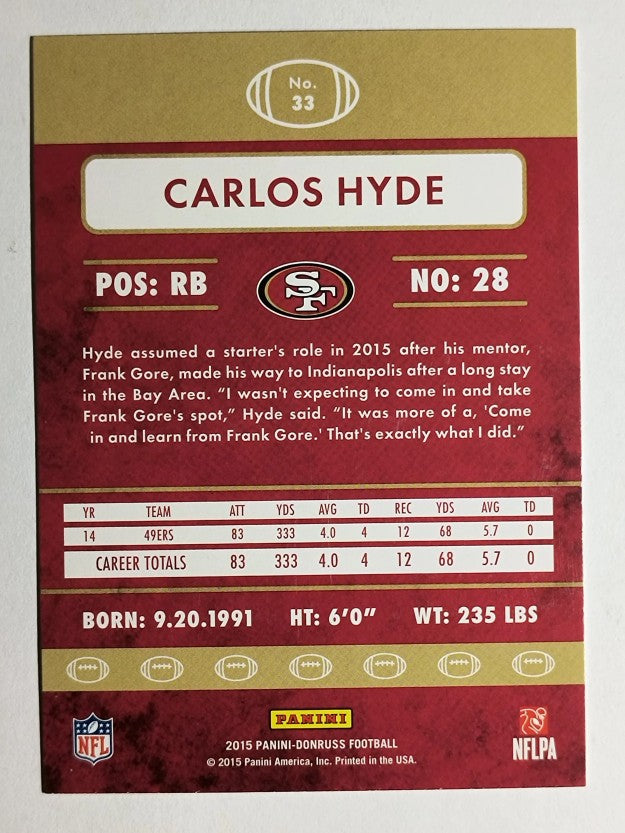 2015 Donruss #33 Carlos Hyde