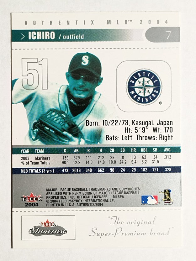 2004 Fleer Authentix #7 Ichiro Suzuki