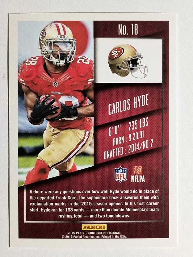 2015 Panini Contenders #18 Carlos Hyde